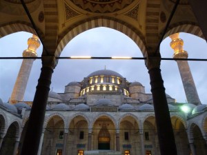 Istanbul's Süleymaniye Mosque, where we first heard the Islamic call to prayer.