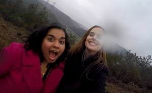 Chethana and me, with the elusive aqueduct behind us.