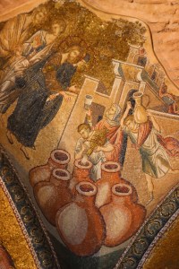 The wedding at Cana, the first miracle. There is a lot of emphasis on the miracles in these mosaics
