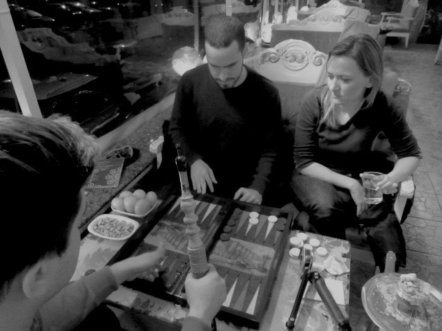 Backgammon and hookah